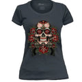 Baby Look Stamp Caveira Com Armas 1