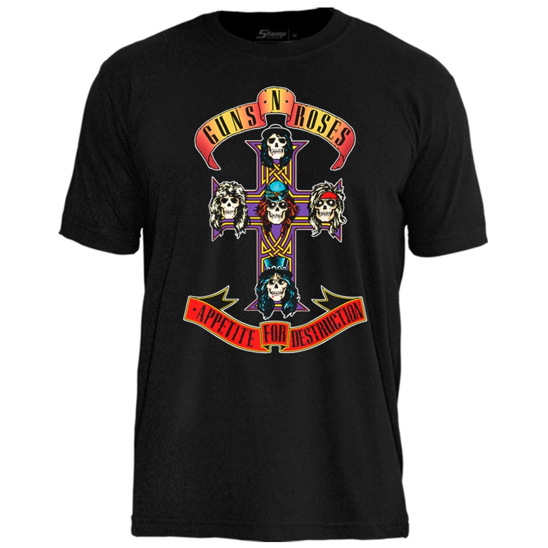 Camiseta Guns N' Roses - Manga Curta - Appetite For Destruction