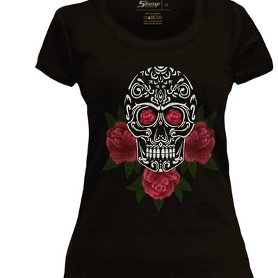 BABY LOOK STAMP RED ROSES