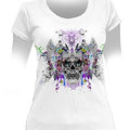BABY LOOK STAMP COLORFUL SKULL 1