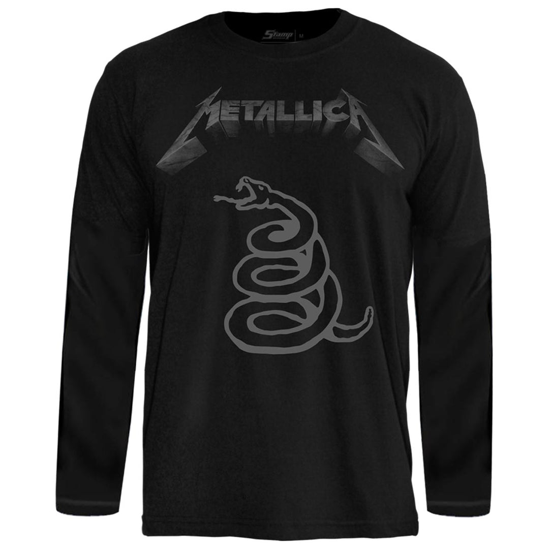 Camiseta Manga Longa Metallica Black Album