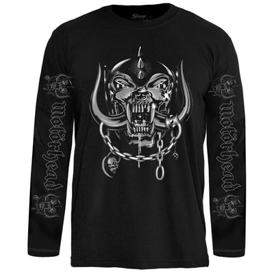 Camiseta Manga Longa Motorhead Logo Snaggletooth