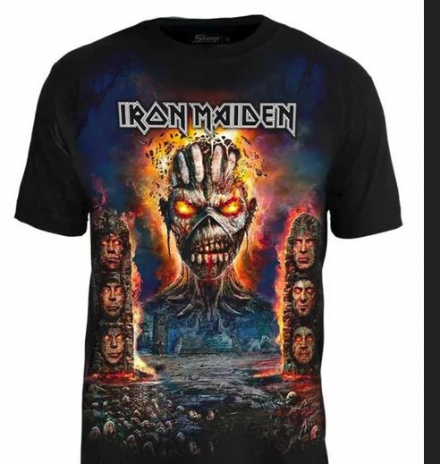 Camiseta Premium Iron Maiden Fiery
