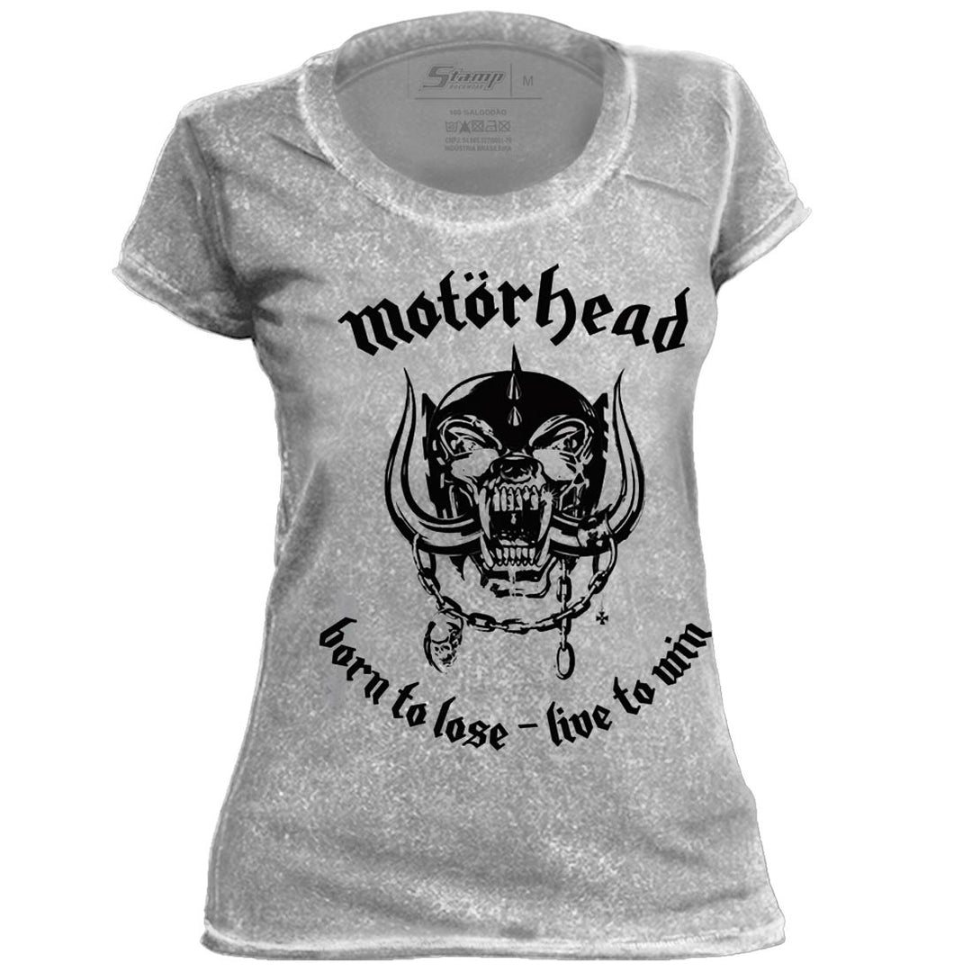 Baby Look Stamp Especial Motorhead Born to Lose, Live to Win